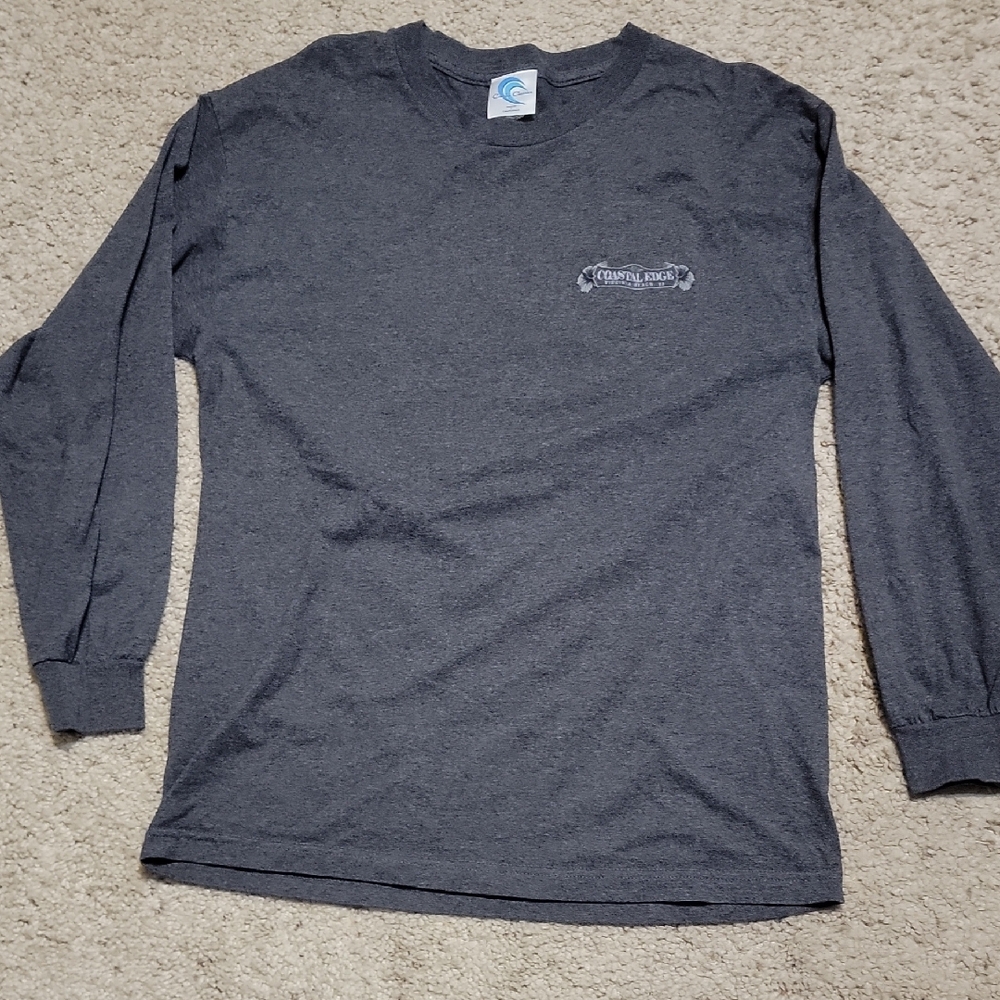 Gray Long Sleeve Tee with Crew Neck